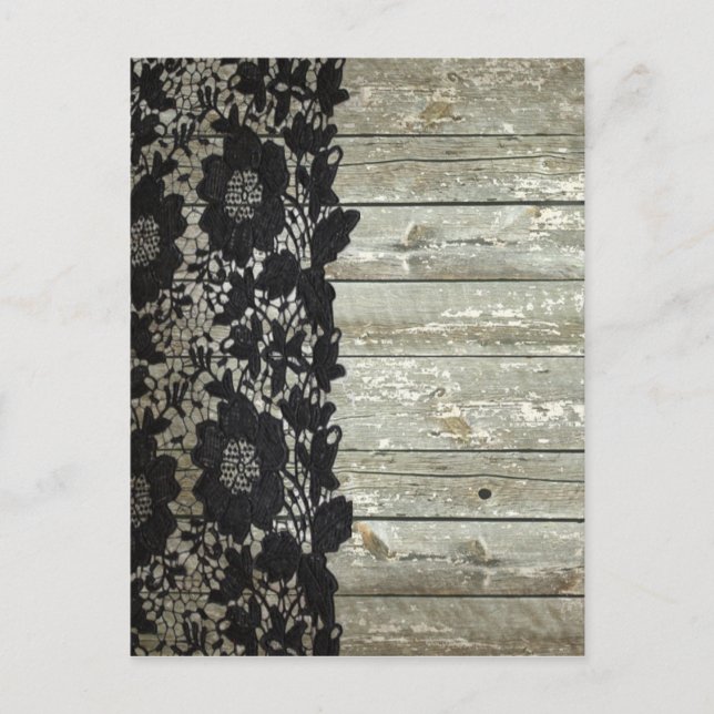 land bohemian Black snöre gammal rustic barnwood Vykort (Framsida)