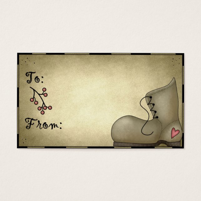 Land Boot - Helgdag Gift Märkres Visitkort (Framsidan)