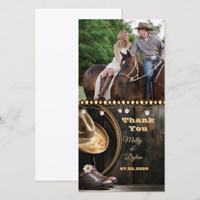 Land Boots Hat & Ladan Foto Tackkort Tack Kort (Fram/baksida)