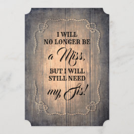 Land Bridesmaid/Maid of honor Frieri Inbjudningar