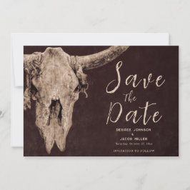 Land Brown Rodeo Bull Skull Spara datum Meddelande