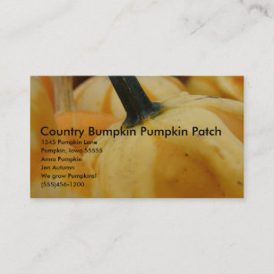 Land Bumpkin Pumpkin Patch, 15... Visitkort