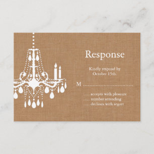 Land Burlap Chandelier OSA Kort