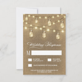 Land Burlap Mason Burk Bröllop OSA Cards