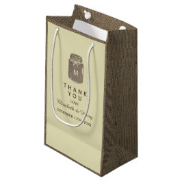 Land Burlap Mason Burk Bröllop Tack