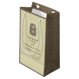 Land Burlap Mason Burk Bröllop Tack