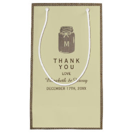 Land Burlap Mason Burk Bröllop Tack