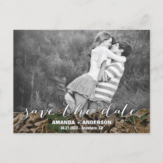 Land Camo Rustic Photo Spara datumkort Meddelande Vykort