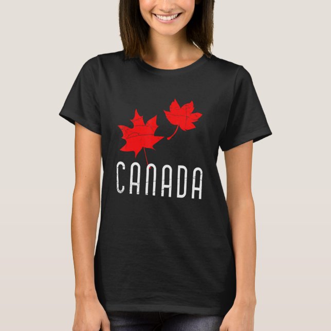 Land Canadian Maple Löv Canada 1 T Shirt (Framsida)