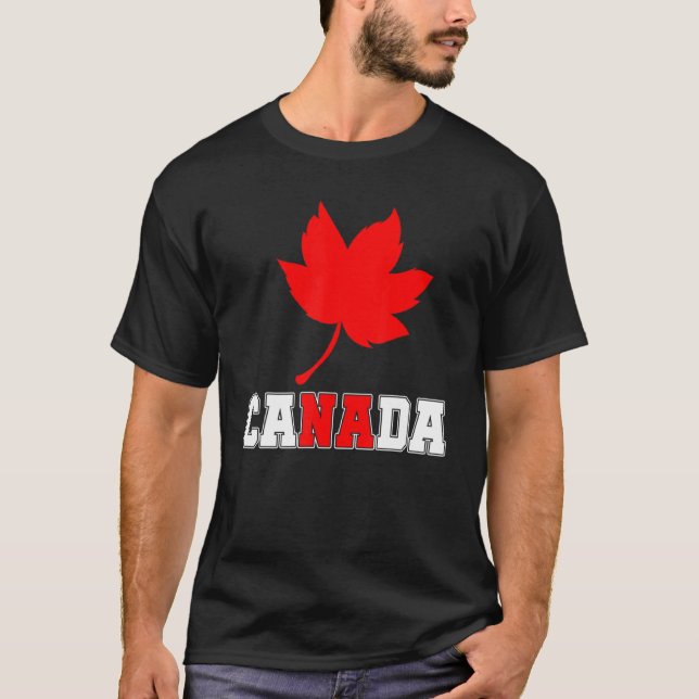 Land Canadian Maple Löv Kanada T Shirt (Framsida)