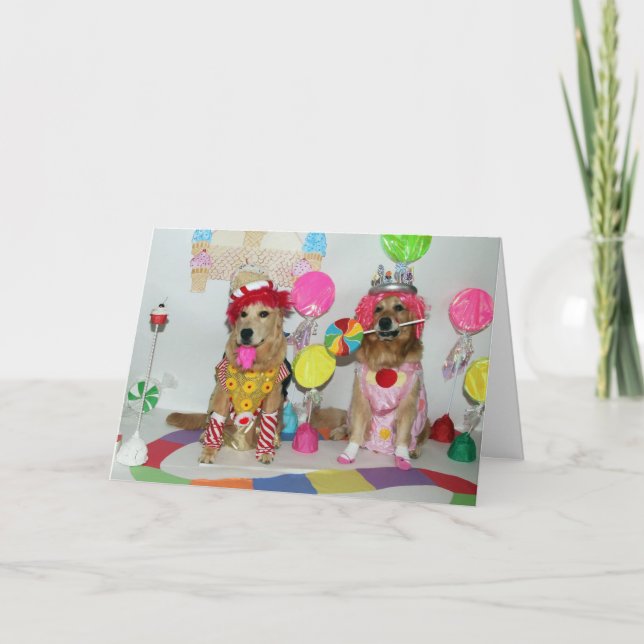 Land Candy Golden Birthday Kort (Framsida)