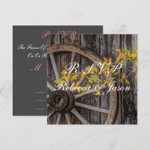 Land Charm - Rustic Western Wagon Wheel Inbjudningar