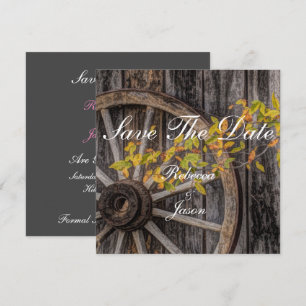 Land Charm - Rustic Western Wagon Wheel Inbjudningar