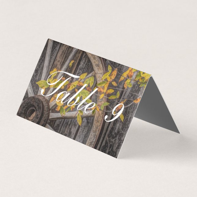 Land Charm - Rustic Western Wagon Wheel Kort (Framsida)