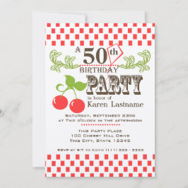 Land Cherry Birthday Inbjudningar