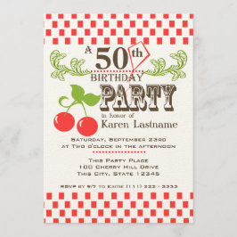 Land Cherry Birthday Inbjudningar