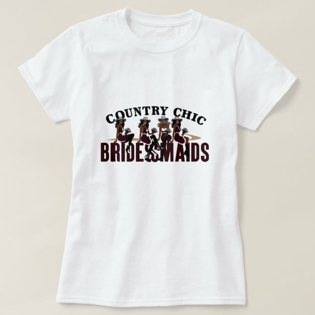 Land Chic Bridesmaids T Shirt (Design framsida)