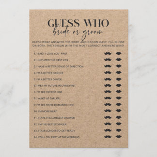 Land Chic Möhippa Bride eller Groom Game