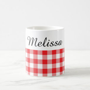 Land Chic Red Buffalo Ped Custom Name Kaffemugg