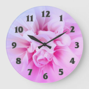 Land Chic Rosa Dreamy Dhalia Clock Stor Klocka