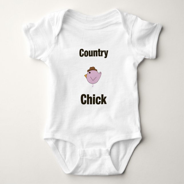 LAND CHICK - BABY i ROSA Tee Shirt (Framsida)