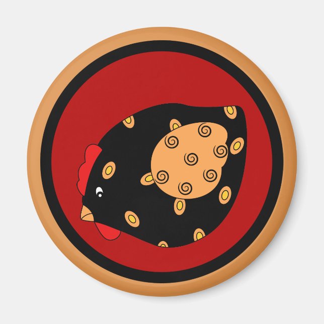 Land Chick Hen Magnet (Framsidan)