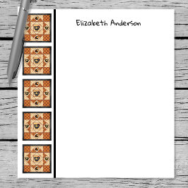 Land Chick Quilt Gräns Note Pad Anteckningsblock