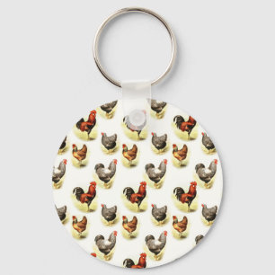 Land Chicken Mönster Nyckelring