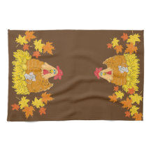 Land Chicken, Mouse, Höst löv kökshanddukar