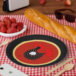 Land Chicken tecknad papper skylt