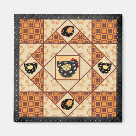Land Chicks Quilt Patch Magnet