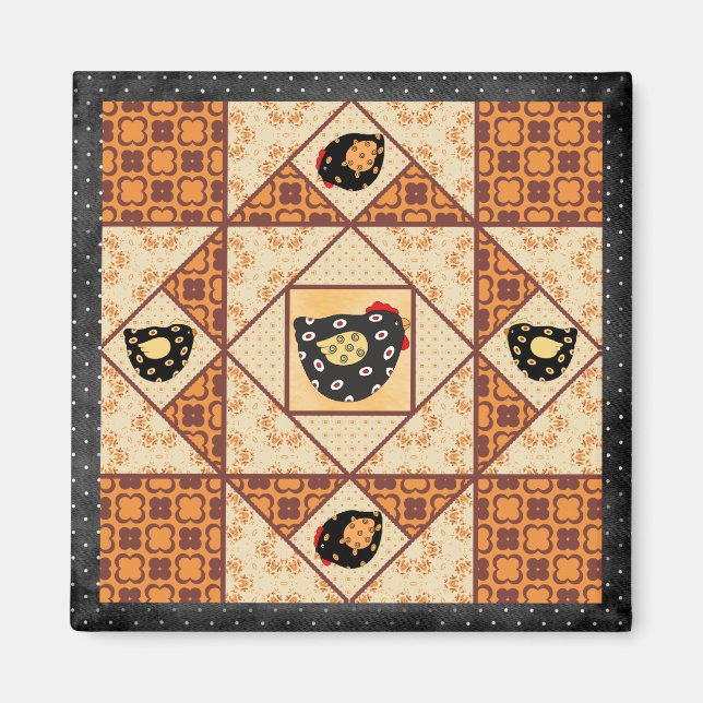 Land Chicks Quilt Patch Magnet (Framsidan)