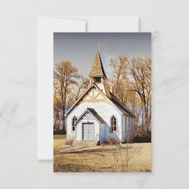 Land Church - Flat Note Card Anteckningskort (Framsida)