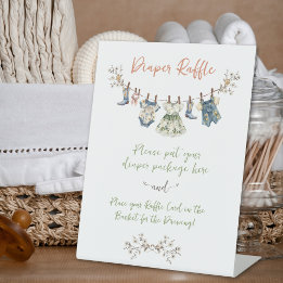 Land Clothesline Baby Shower Diaper Raffle