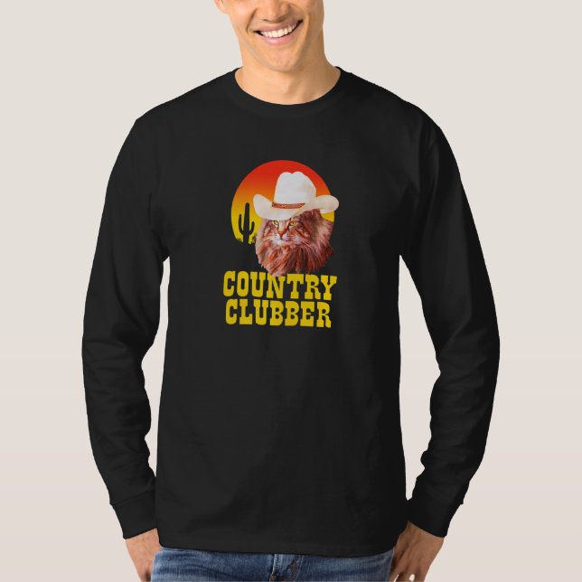 Land Clubber Cowboy Hat Cat Land Western Mu T Shirt (Framsida)