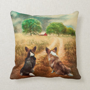 Land Corgis Renoir Stil Kudde