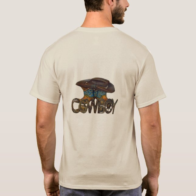 Land CowboyBoots Hat T-Shirt (Baksida)