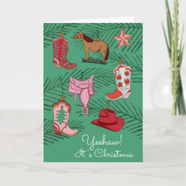Land Cowgirl julklapp för julklapp Kort