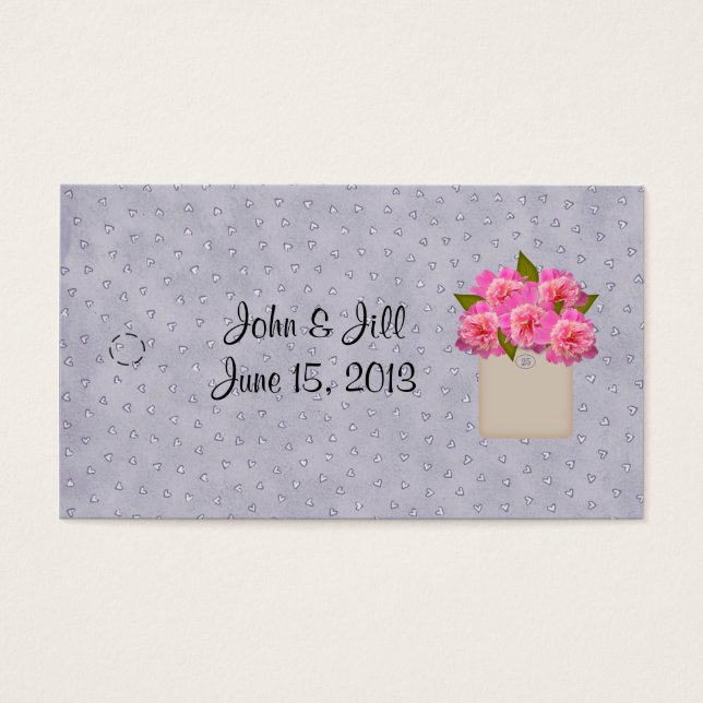 Land Crock of Peonies hang Märkre Visitkort (Framsidan)