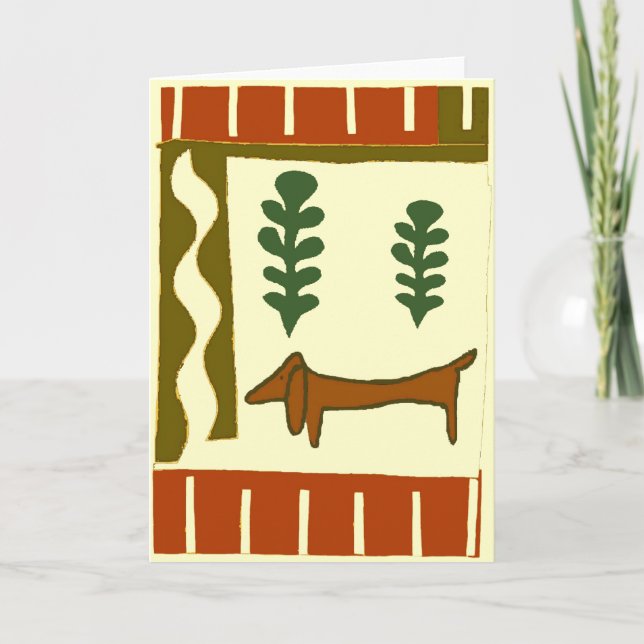 Land Dachshund Hälsning Helgkort (Framsida)