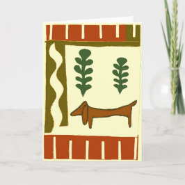 Land Dachshund Hälsning Helgkort