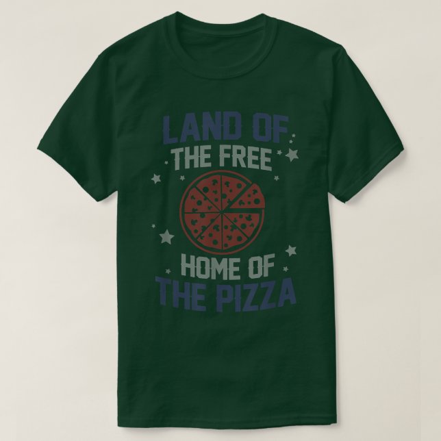 Land där Pizza, USA, har sitt fria hem 1499 T Shirt (Design framsida)