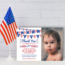 Land den 3 juli 3:e födelsedag tack kort