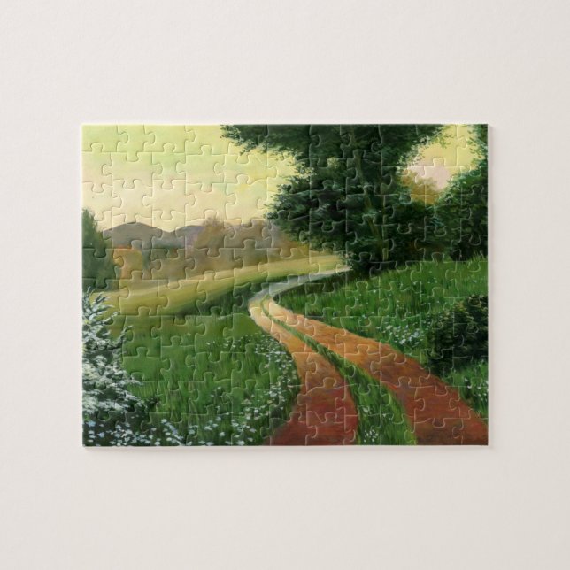 Land Dirt Road Jigszle Puzzle Pussel (Horisontell)