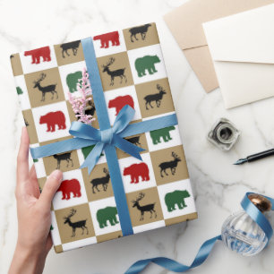 Land Djur mönster party som omsluter pappra Presentpapper