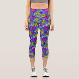 Land Dream Flowers Blommigt Capri Leggings