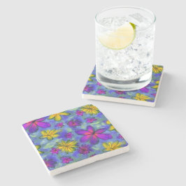 Land Dream Flowers Blommigt Stone Underlägg