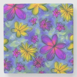 Land Dream Flowers Blommigt Stone Underlägg