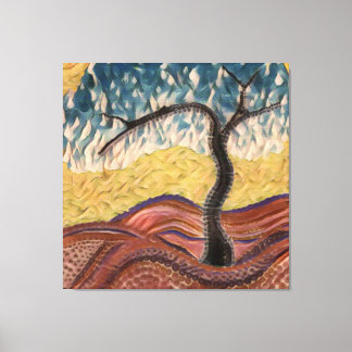 Land Dream Träd Mandala Canvastryck