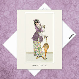 Land Dress Fransk Journal des Dames Vykort